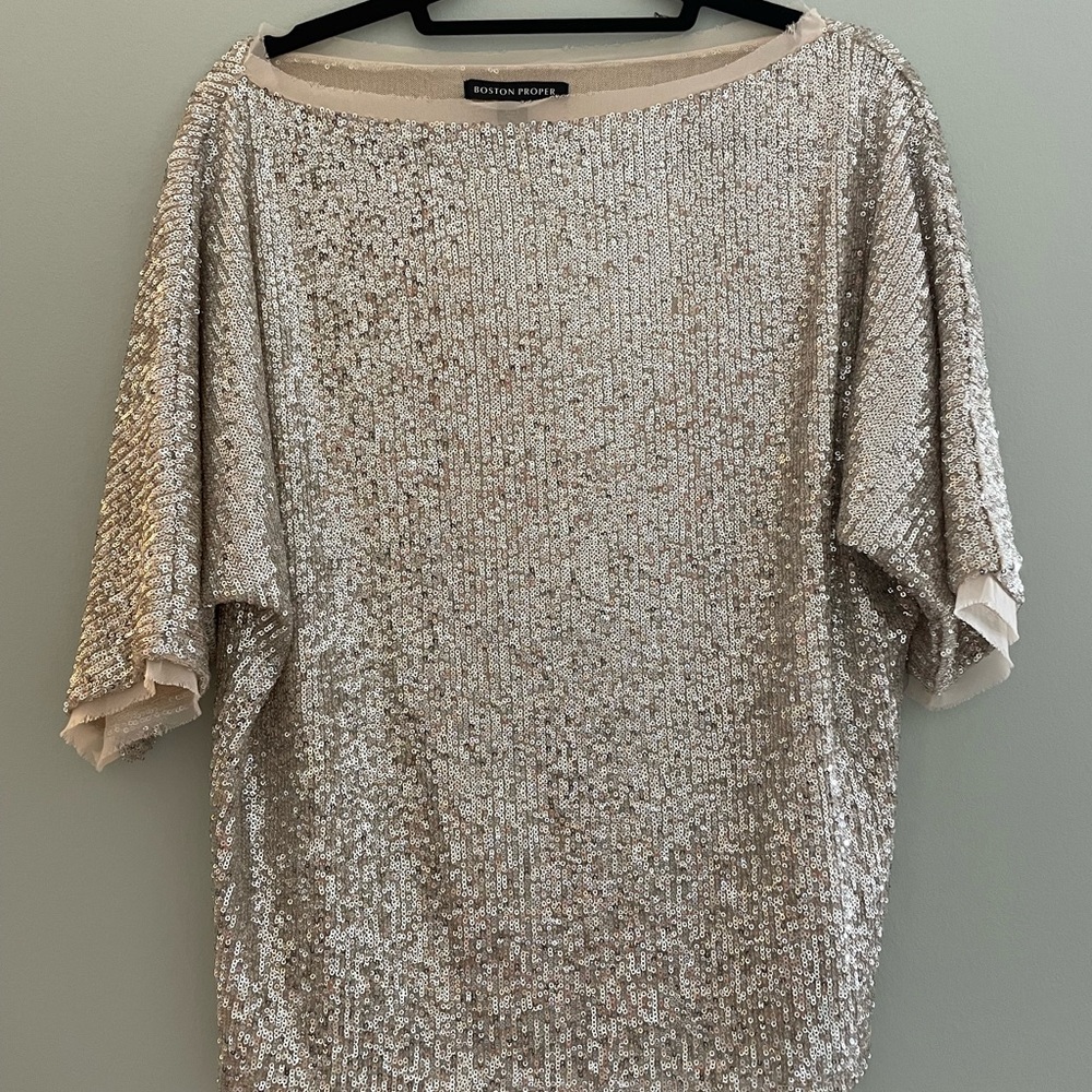 Sequin Slouchy Knit Top